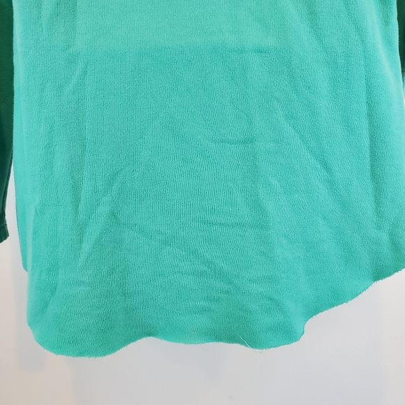 Victorias Secret LOVE Pink Mint Green Hoodie Size S Womens Drawstring Raw Hem - Picture 5 of 7